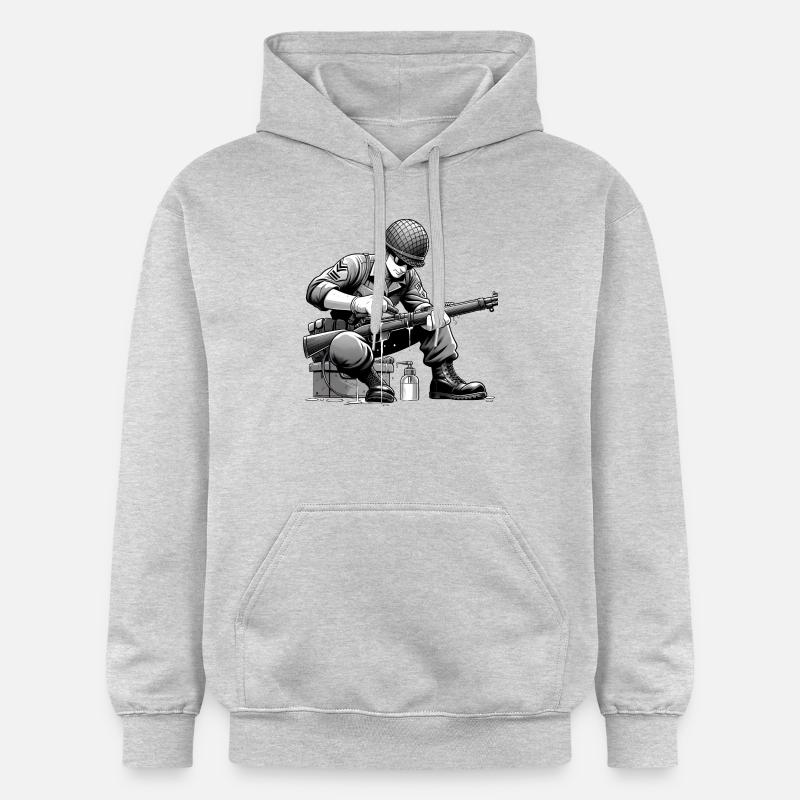Désarmement des forces armées - Sweat à capuche Softstyle® Gildan Unisexe - gris clair chiné