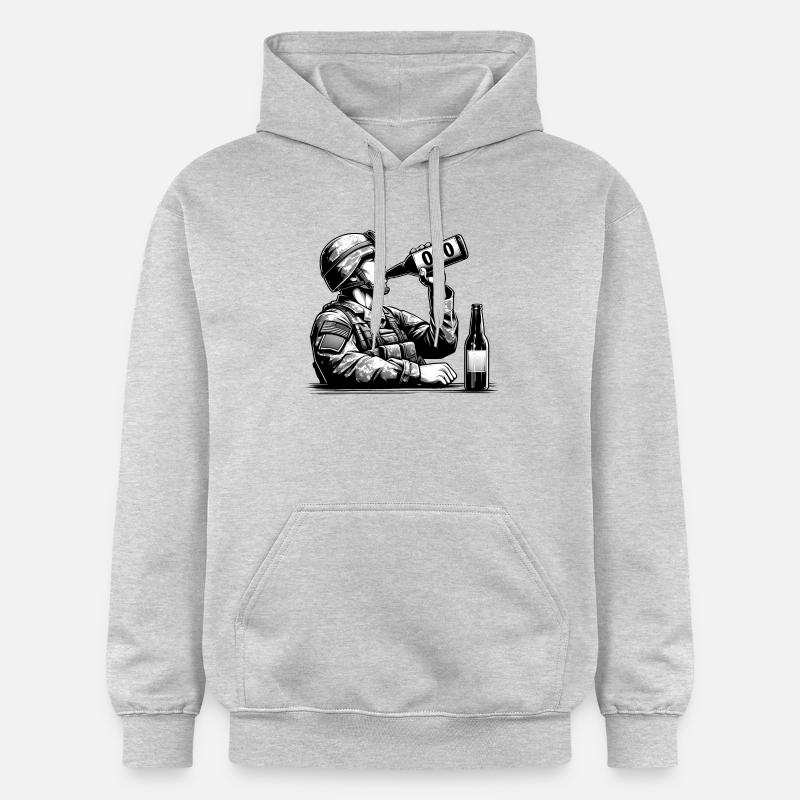 Désarmement des forces armées - Sweat à capuche Softstyle® Gildan Unisexe - gris clair chiné