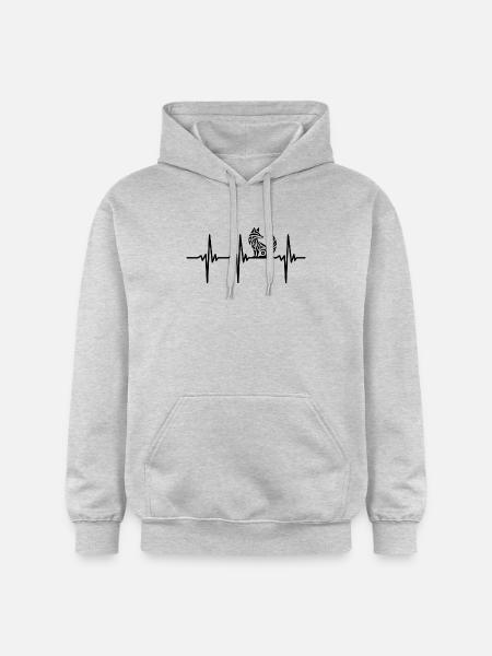 Heartbeat for cunning foxes - Gildan Unisex Softstyle® Midweight Hoodie - light heather grey