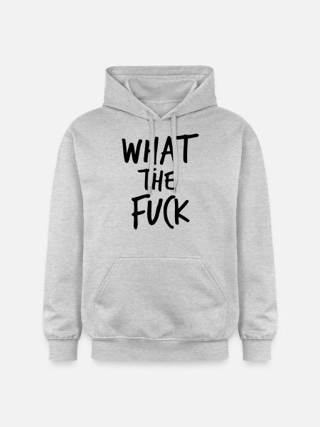What the Fuck !!! - Gildan Unisex Softstyle® Midweight Hoodie - Hellgrau meliert