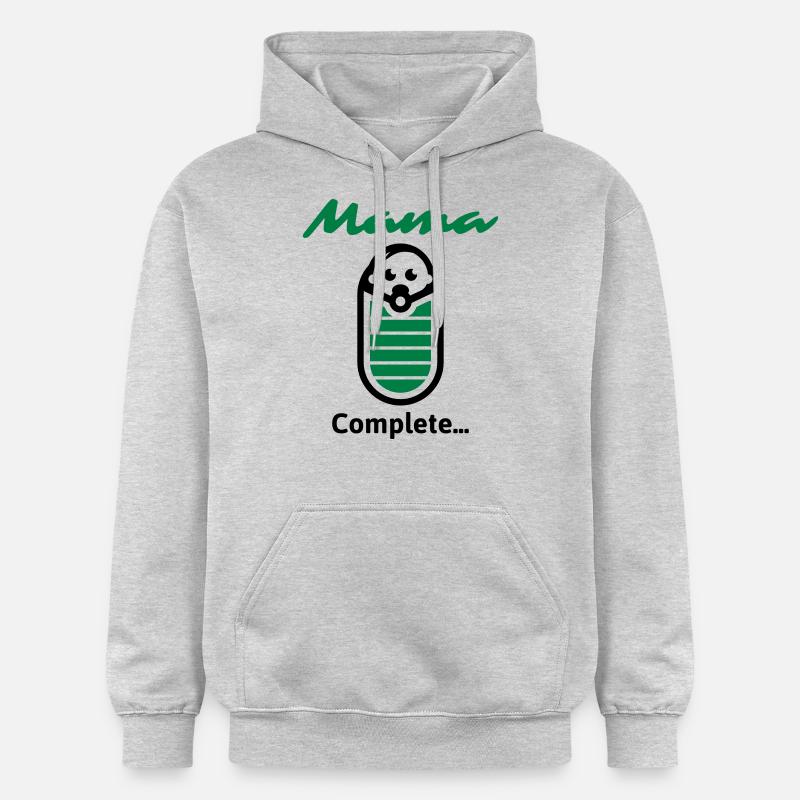 Mama complète ... - Sweat à capuche Softstyle® Gildan Unisexe - gris clair chiné