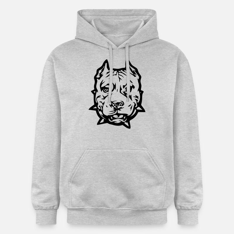 pitbull_1 - Sweat à capuche Softstyle® Gildan Unisexe - gris clair chiné