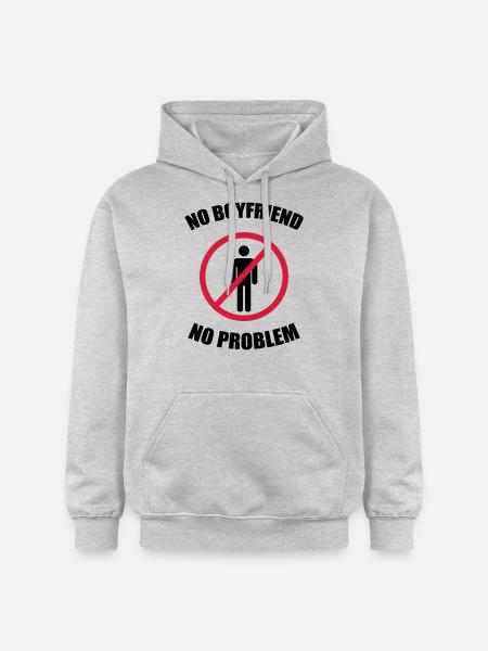 no_boyfriend_no_problem - Gildan Unisex Softstyle® Midweight Hoodie - light heather grey