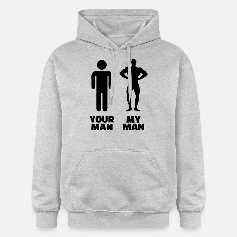 Your Man my Man - Sweat à capuche Softstyle® Gildan Unisexe - gris clair chiné