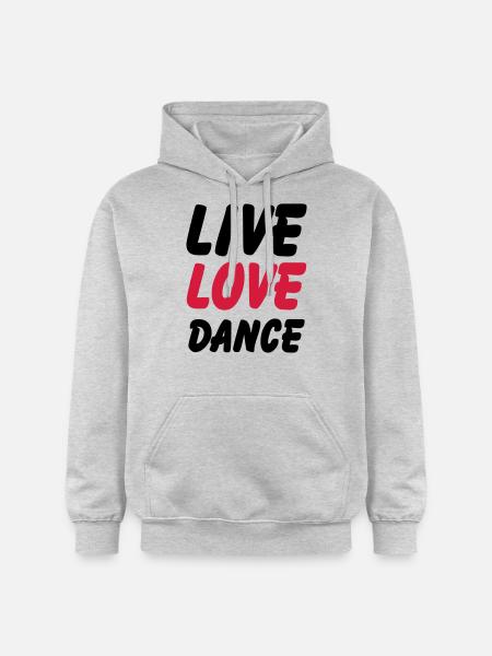 live love dance - Gildan Unisex Softstyle® Midweight Hoodie - light heather grey