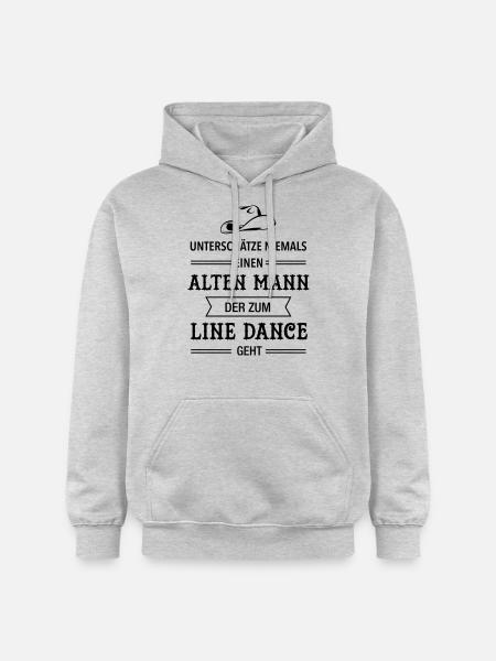 Vieil homme - danse de ligne - papa grand-père - Sweat à capuche Softstyle® Gildan Unisexe - gris clair chiné