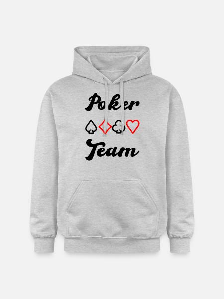 poker team - Gildan Unisex Softstyle® Midweight Hoodie - Hellgrau meliert