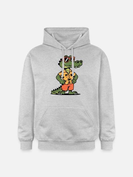 Alligator Funny Summer - Gildan Unisex Softstyle® Midweight Hoodie - light heather grey