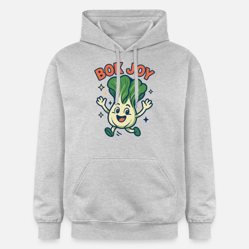 Bok Joy – Bok Choy heureux - Sweat à capuche Softstyle® Gildan Unisexe - gris clair chiné