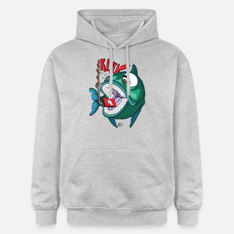 Appât à clics - Sweat à capuche Softstyle® Gildan Unisexe - gris clair chiné