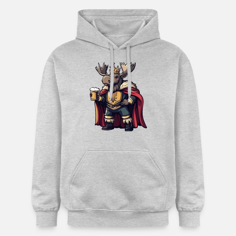Bière d’orignal drôle - Sweat à capuche Softstyle® Gildan Unisexe - gris clair chiné
