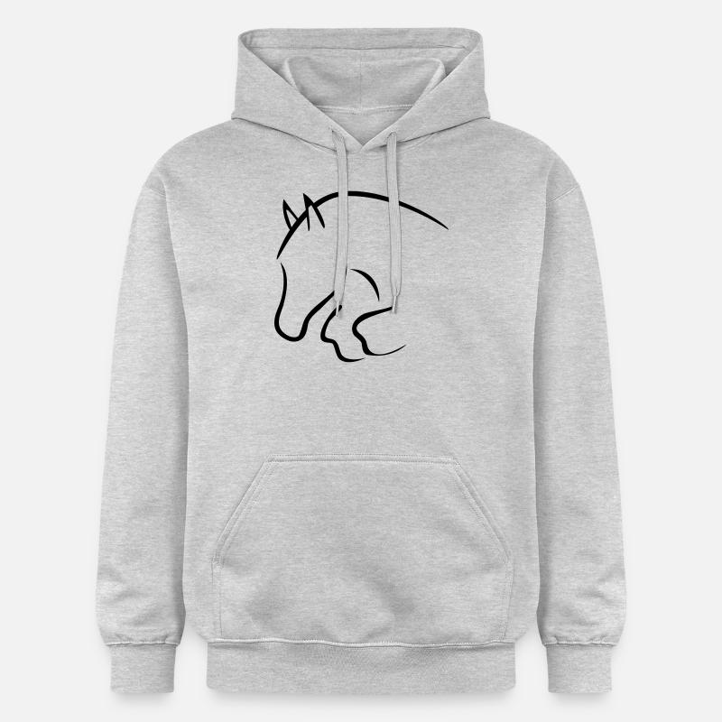 show cavalier - Sweat à capuche Softstyle® Gildan Unisexe - gris clair chiné