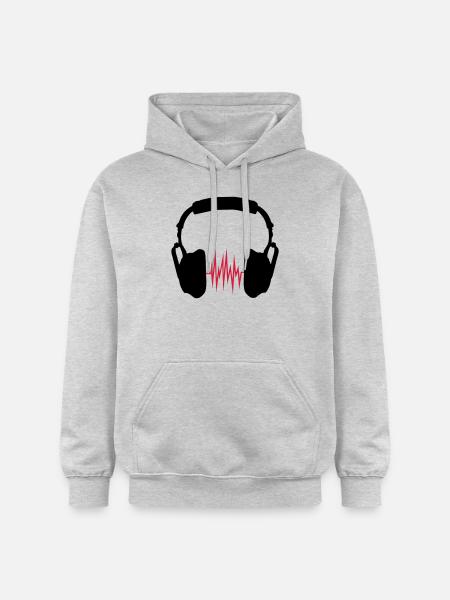 Kopfhörer - Gildan Unisex Softstyle® Midweight Hoodie - Hellgrau meliert
