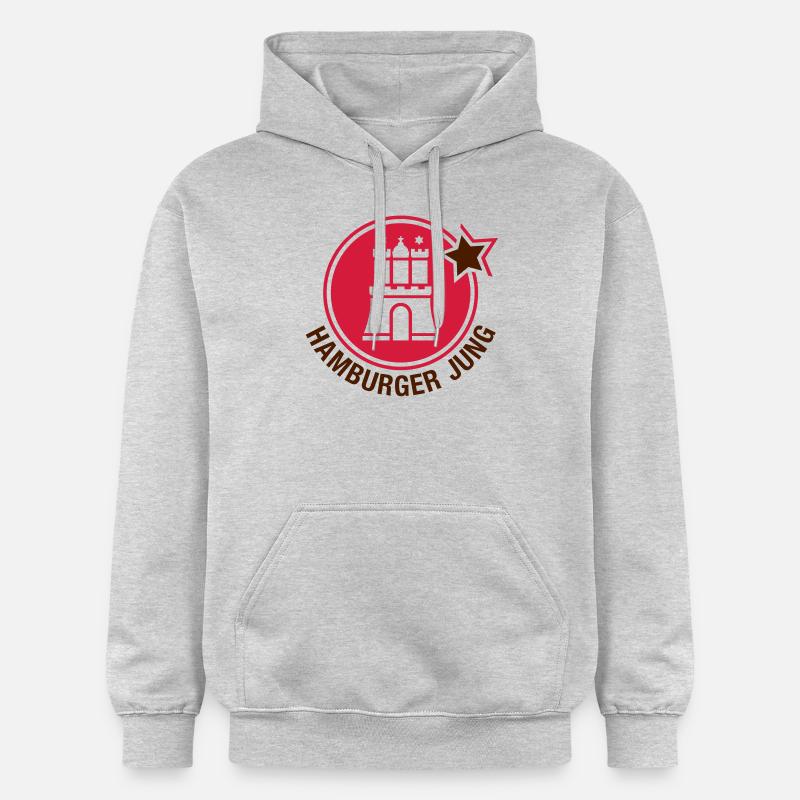 HamburgerJung - Sweat à capuche Softstyle® Gildan Unisexe - gris clair chiné