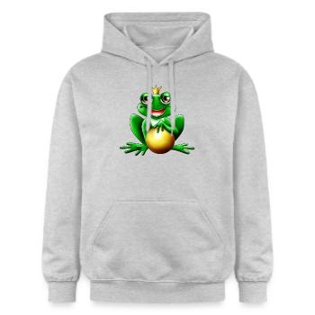 froschkönig - Gildan Unisex Softstyle® Midweight Hoodie - Hellgrau meliert - Vorne - Liana (172cm) & Jaron (178cm)