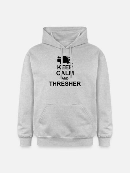 keep calm and thresher kg10 - Gildan Unisex Softstyle® Midweight Hoodie - light heather grey