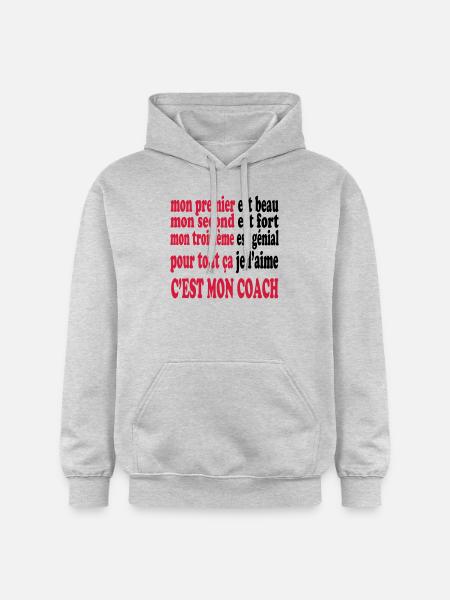 Mon coach est beau - Gildan Unisex Softstyle® Midweight Hoodie - light heather grey