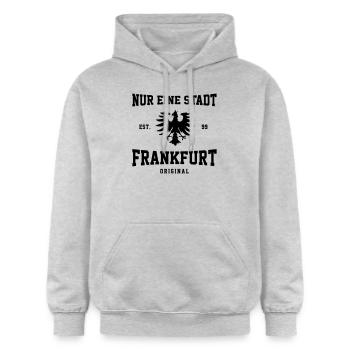 Frankfurt am Main - Hessen - 069 - Ultras - Gildan Unisex Softstyle® Midweight Hoodie - Hellgrau meliert - Vorne - Liana (172cm) & Jaron (178cm)