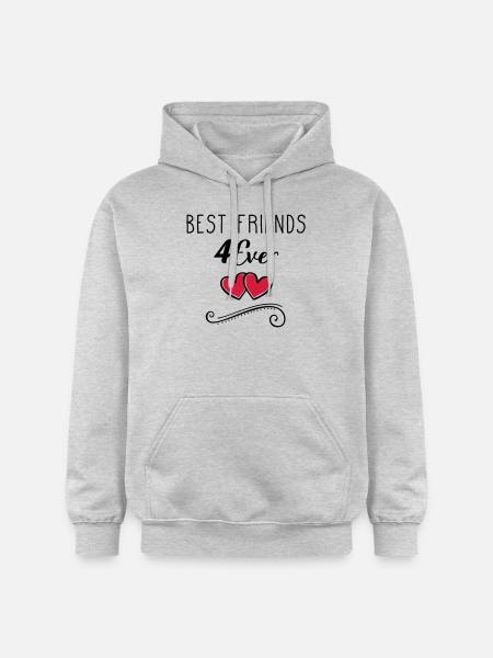 best friends 4 ever - Gildan Unisex Softstyle® Midweight Hoodie - Hellgrau meliert