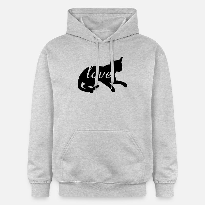 les chats aiment - Sweat à capuche Softstyle® Gildan Unisexe - gris clair chiné