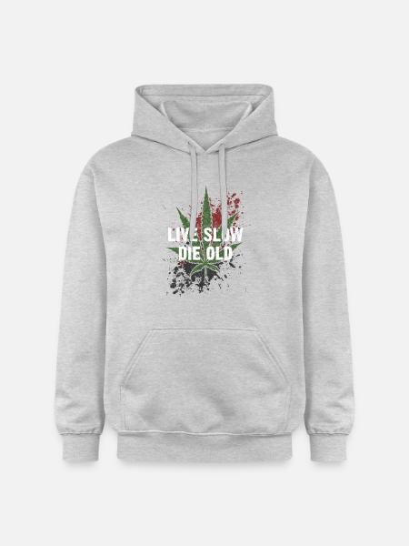 live slow - die old - Gildan Unisex Softstyle® Midweight Hoodie - Hellgrau meliert