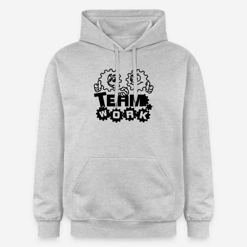 Travail d’Équipe - Sweat à capuche Softstyle® Gildan Unisexe - gris clair chiné