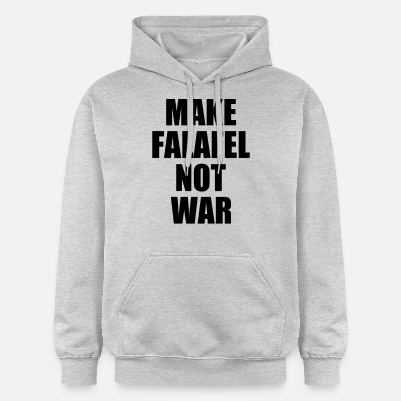 Make falafel not war - Sweat à capuche Softstyle® Gildan Unisexe - gris clair chiné