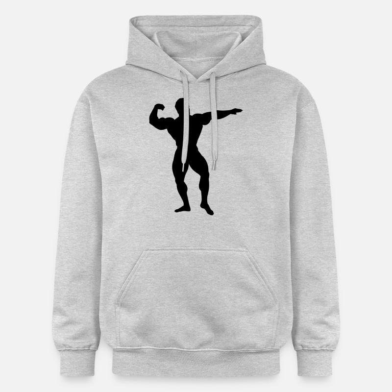bodybuilder - Sweat à capuche Softstyle® Gildan Unisexe - gris clair chiné