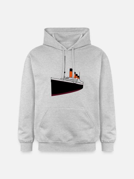 titanic_boat - Sweat à capuche Softstyle® Gildan Unisexe - gris clair chiné