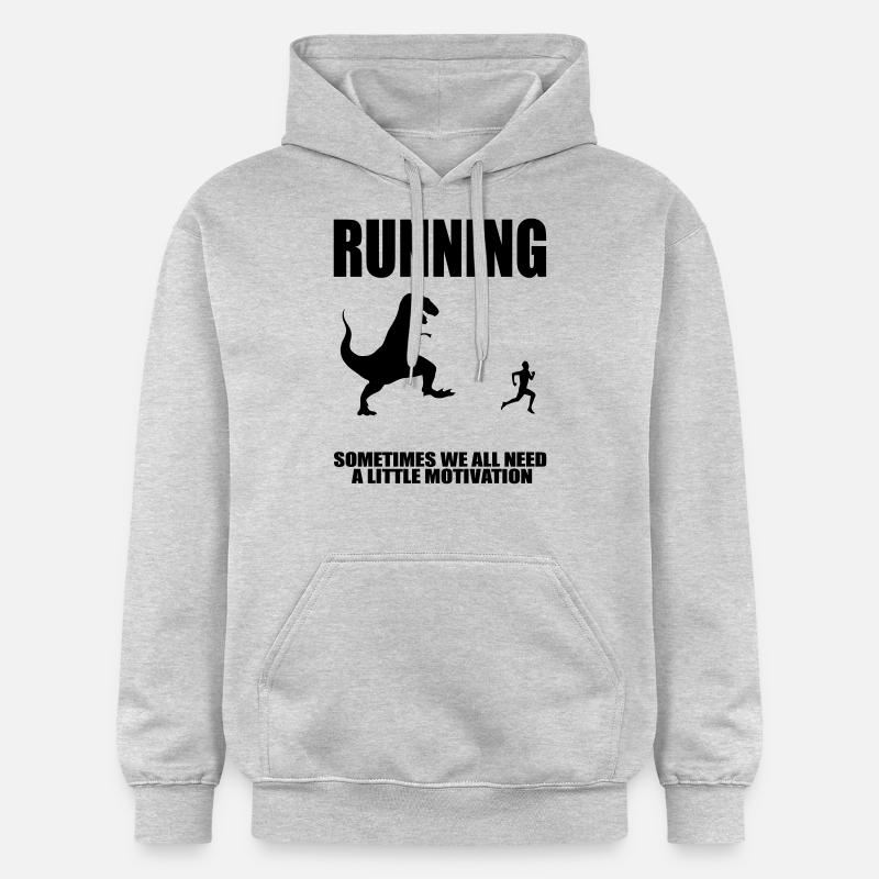 motivation de courir - Sweat à capuche Softstyle® Gildan Unisexe - gris clair chiné