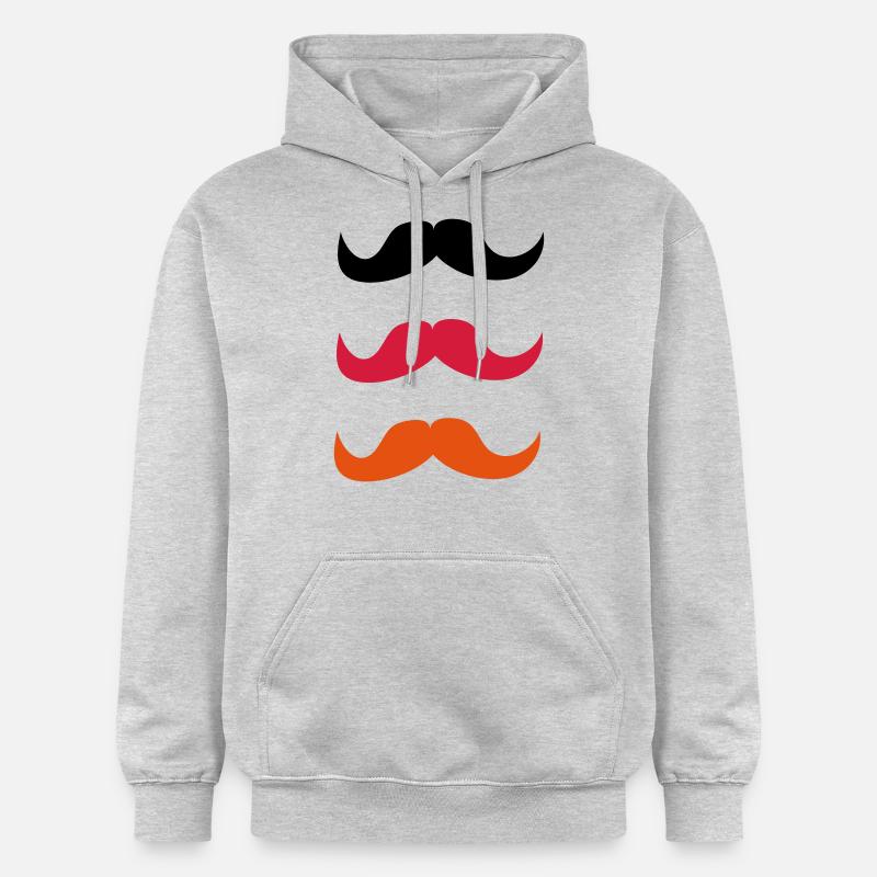 Moustaches pour l'Allemagne - Sweat à capuche Softstyle® Gildan Unisexe - gris clair chiné