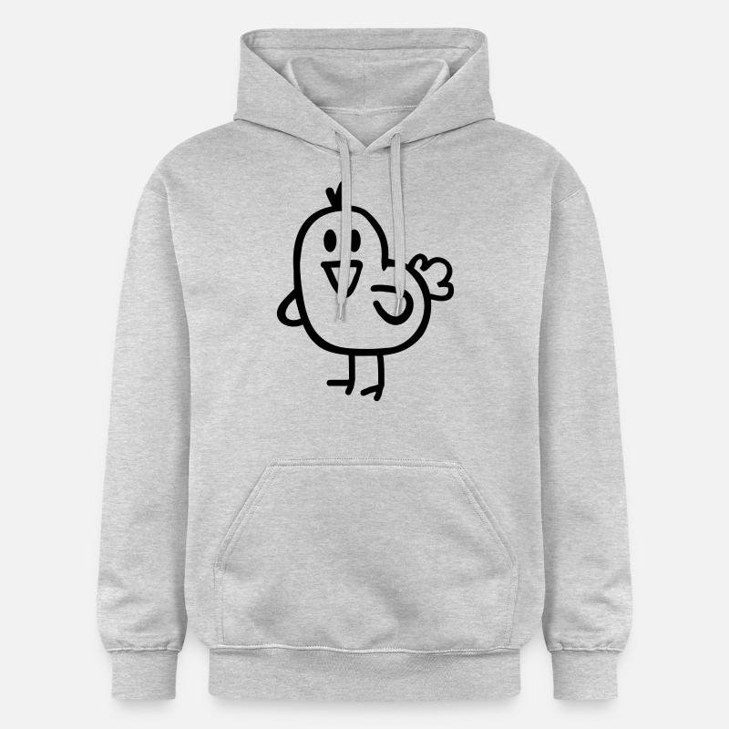 Oiseau - Sweat à capuche Softstyle® Gildan Unisexe - gris clair chiné