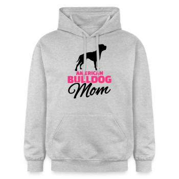Bulldogge - Gildan Unisex Softstyle® Midweight Hoodie - Hellgrau meliert - Vorne - Liana (172cm) & Jaron (178cm)