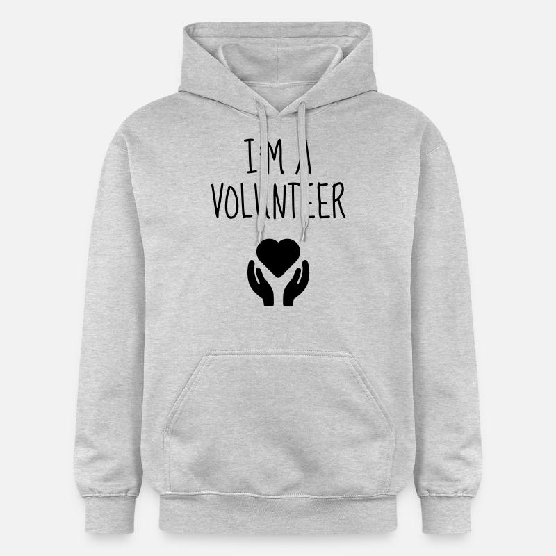 Bénévole / Humanitaire / Solidaire / Aide - Sweat à capuche Softstyle® Gildan Unisexe - gris clair chiné