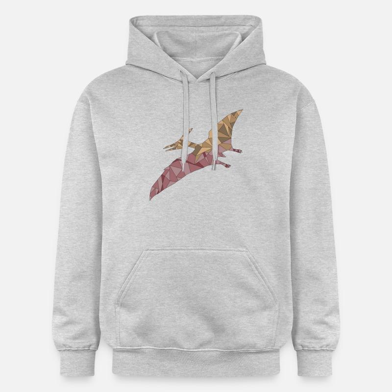 PTÉRODACTYLE géométrique - Sweat à capuche Softstyle® Gildan Unisexe - gris clair chiné