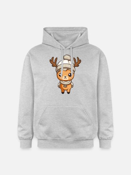 Bande dessinée Reh Reindeer - Sweat à capuche Softstyle® Gildan Unisexe - gris clair chiné