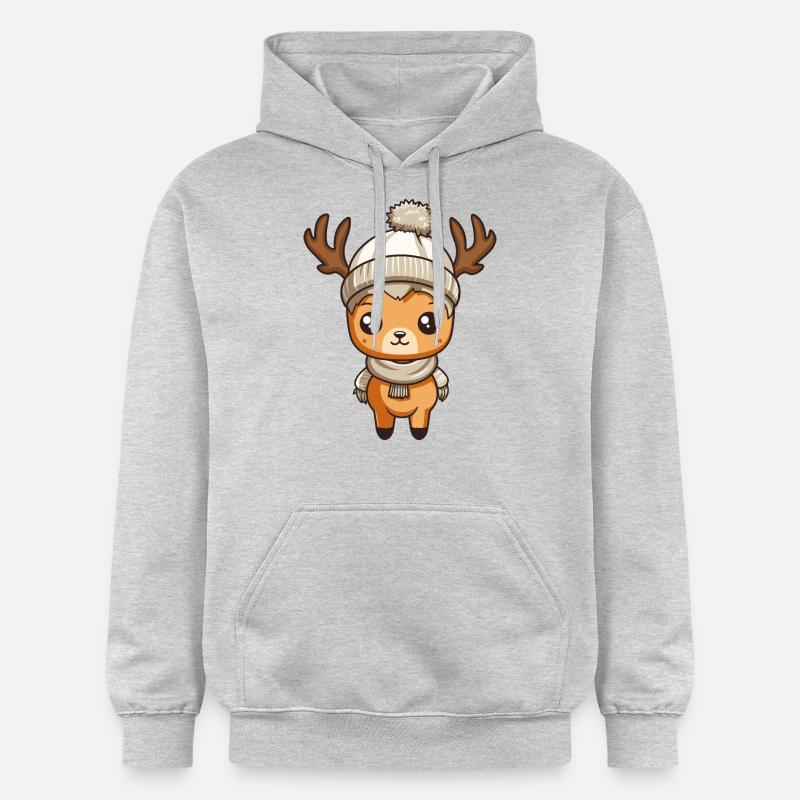 Bande dessinée Reh Reindeer - Sweat à capuche Softstyle® Gildan Unisexe - gris clair chiné