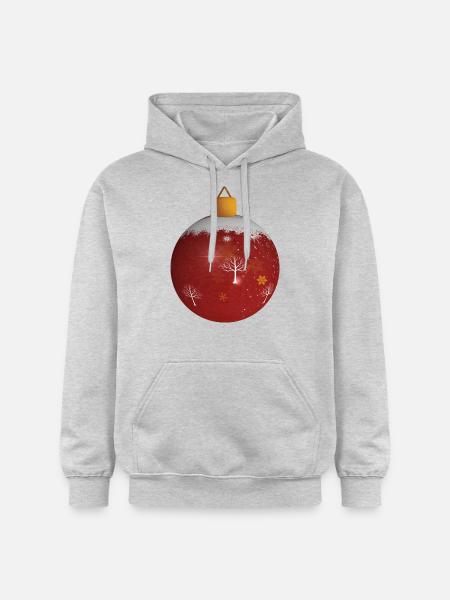 boule de noël rouge - Sweat à capuche Softstyle® Gildan Unisexe - gris clair chiné