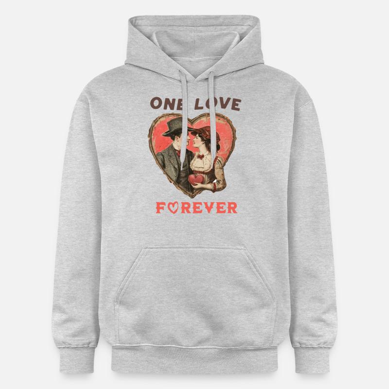 Amour éternel - Sweat à capuche Softstyle® Gildan Unisexe - gris clair chiné