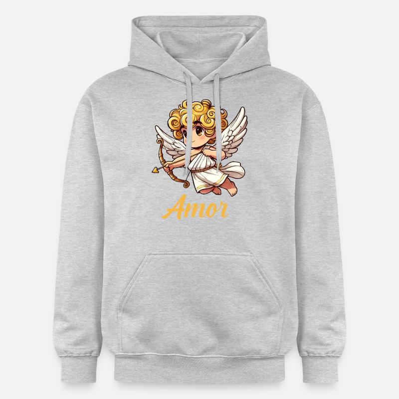 Engel Comic Amor - Gildan Unisex Softstyle® Midweight Hoodie - Hellgrau meliert