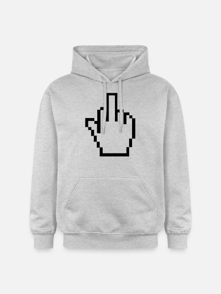 stinkefinger1farbe - Gildan Unisex Softstyle® Midweight Hoodie - Hellgrau meliert