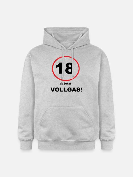 Spruch 18 - Gildan Unisex Softstyle® Midweight Hoodie - Hellgrau meliert