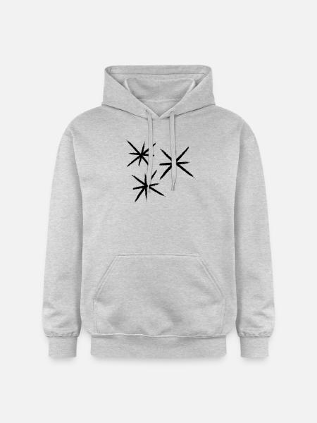 Sterne - Gildan Unisex Softstyle® Midweight Hoodie - Hellgrau meliert