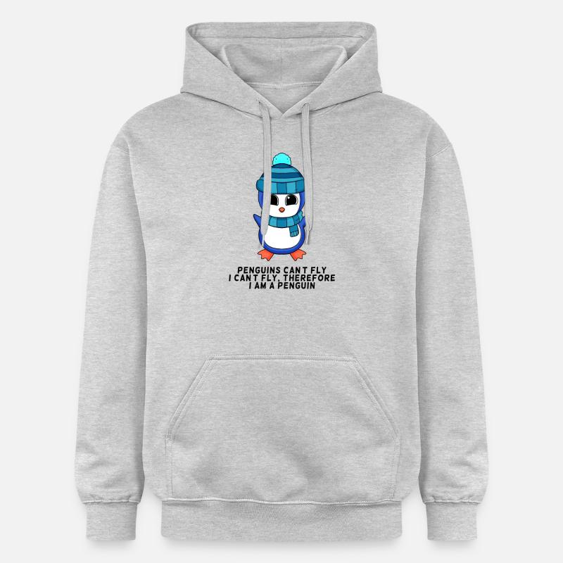 Ich bin ein Pinguin - Gildan Unisex Softstyle® Midweight Hoodie - Hellgrau meliert