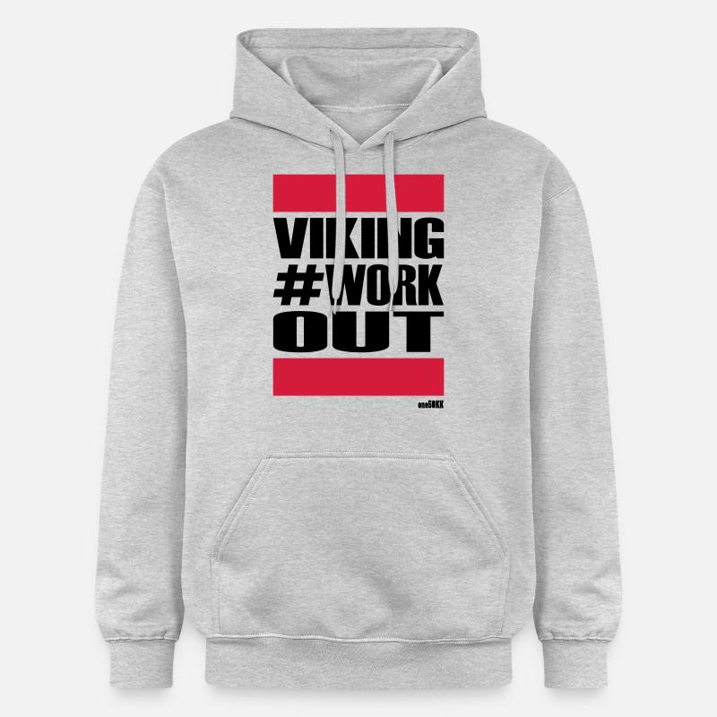 VIKING ENTRAINEMENT - Sweat à capuche Softstyle® Gildan Unisexe - gris clair chiné