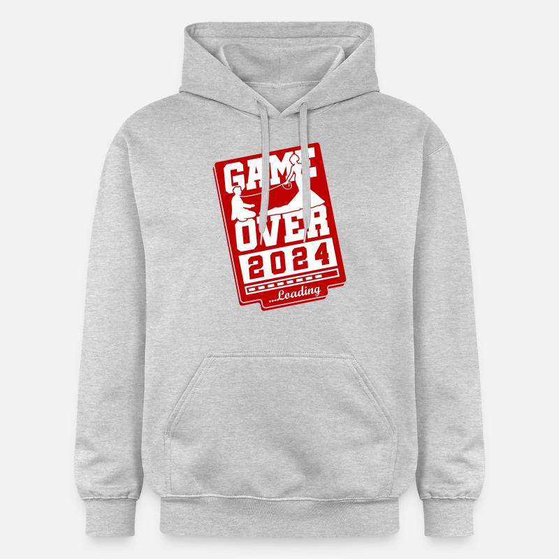 Wedding Loading 2024 Game Over - Sweat à capuche Softstyle® Gildan Unisexe - gris clair chiné