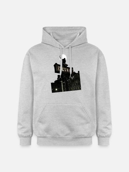 Pariser Metrostation dunkel - Gildan Unisex Softstyle® Midweight Hoodie - Hellgrau meliert