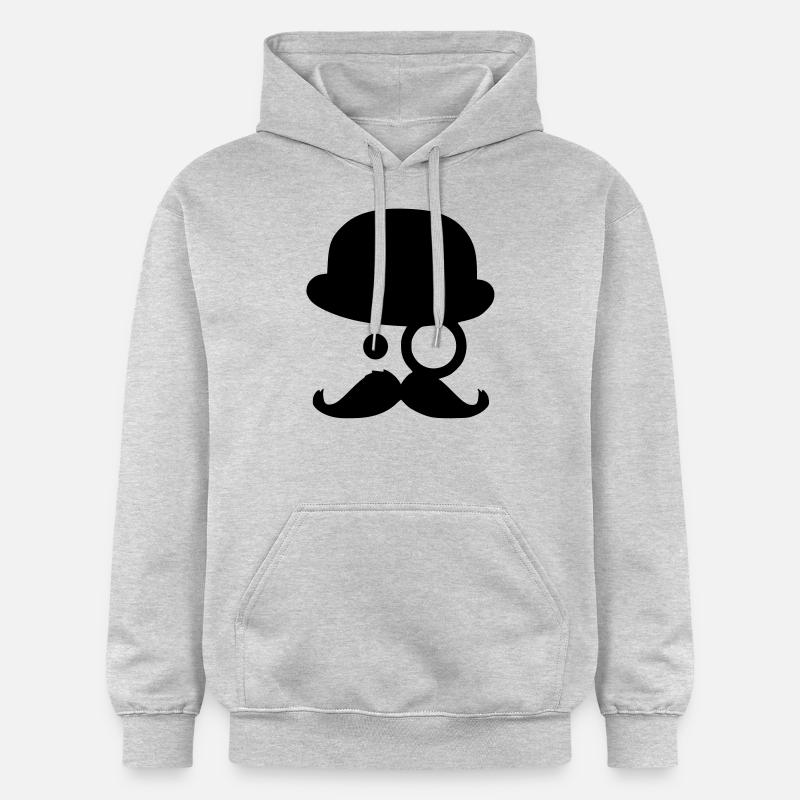 Moustache - by www.CodeShirt24.de - Sweat à capuche Softstyle® Gildan Unisexe - gris clair chiné