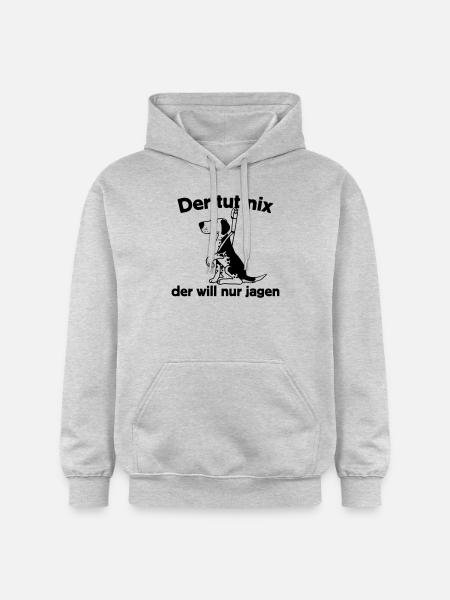 Tut nix - jagen - Gildan Unisex Softstyle® Midweight Hoodie - Hellgrau meliert