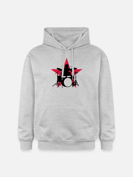 drummer_e_2c - Gildan Unisex Softstyle® Midweight Hoodie - light heather grey